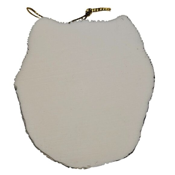 2 Vintage Ornaments Carin Terrier Dog 24Kt Gold Plated Metal & Ceramic Christmas - Picture 12 of 12